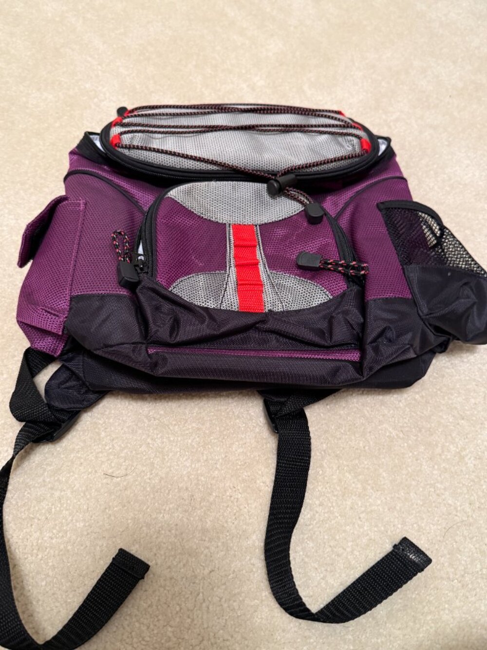 Premium Surge Backpack purple and black, small for ease in carrying or travel